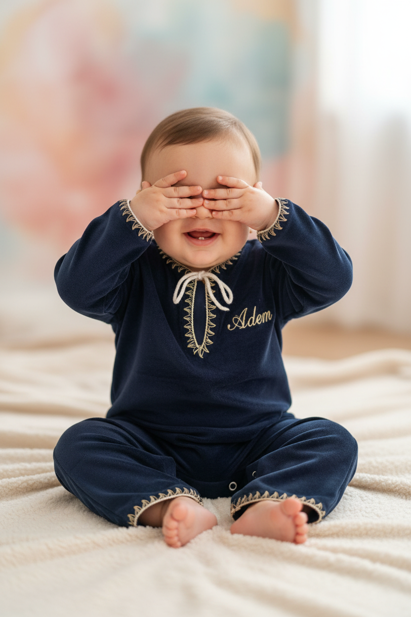 Qamis Bébé Adem - Fils blancs